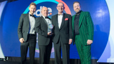 (L-R): Presenter edie’s content director Luke Nicholls; G&P’s Jeffery Armigez and Mick Jackson; and compere Rufus Hound